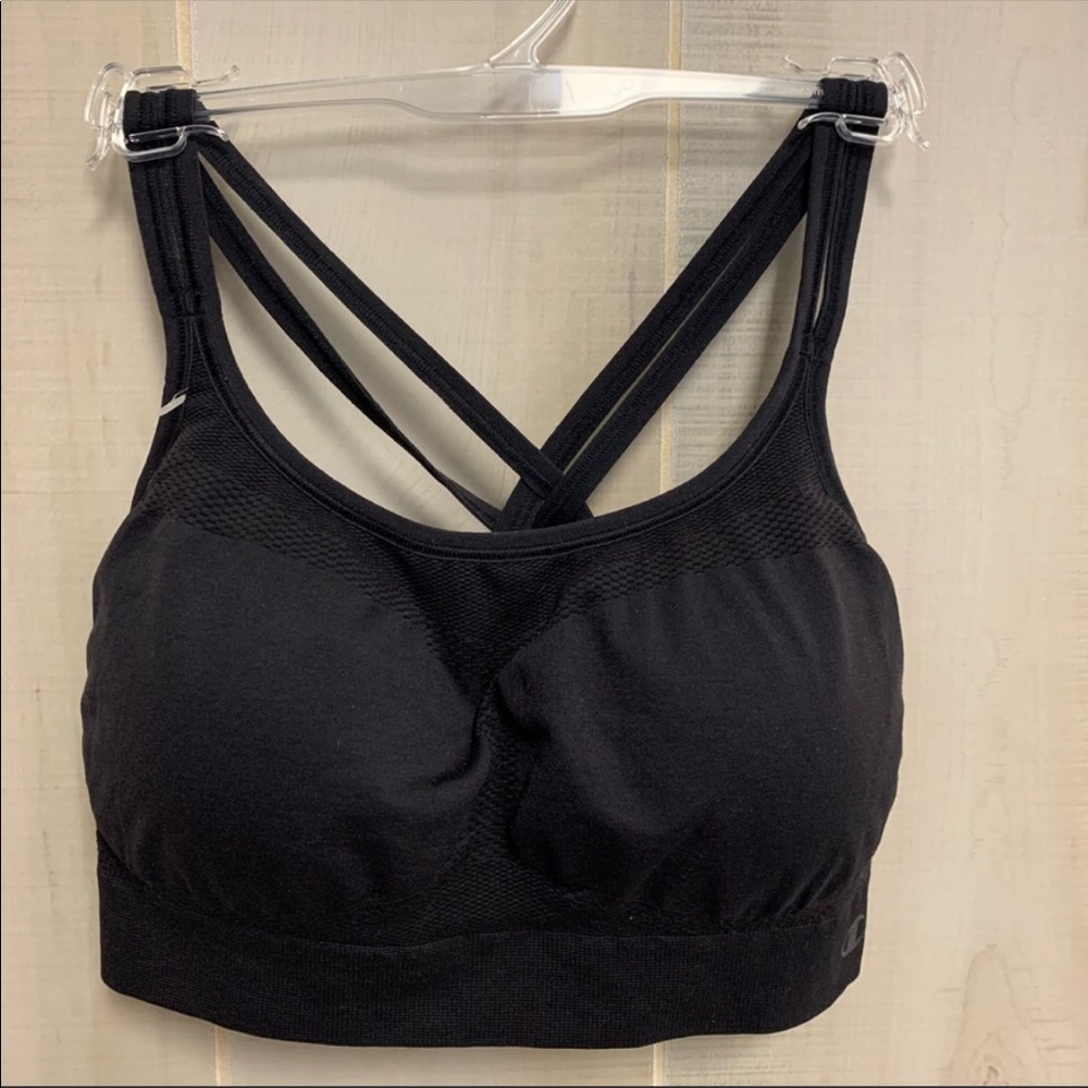 Champion Size Large Black Activewear Sports Bra